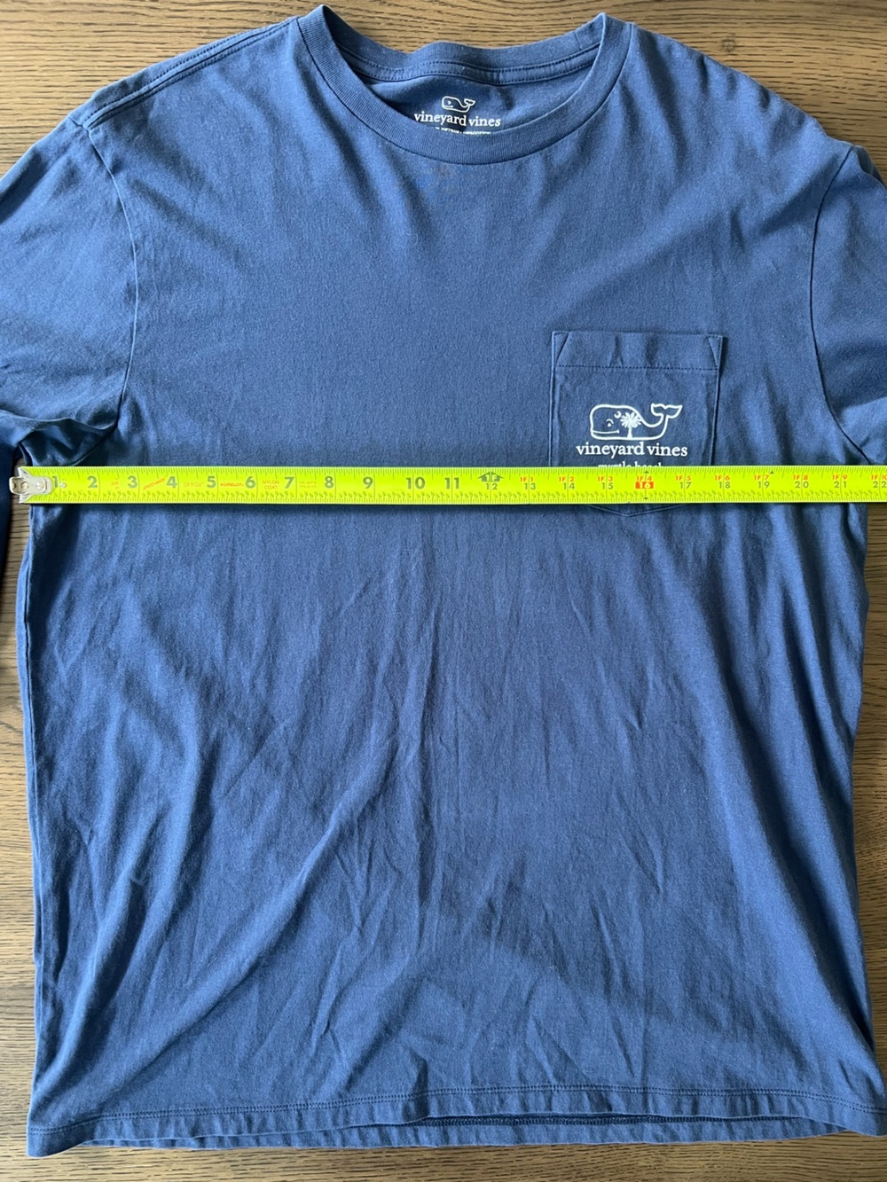 Vineyard Vines Navy Long-Sleeve Pocket Tee with White Whale Logo Myrtle Beach - Picture 5 of 7